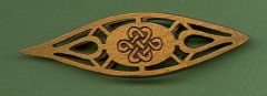 fretwork shuttle with celtic knot