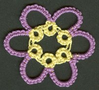purple and yellow motif